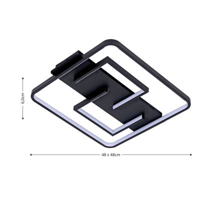 Brilagi - Dimmbare LED-Deckenleuchte FLARE LED/34W/230V 48x48 cm 3000-6000K + Fernbedienung
