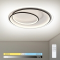 BRILAGI - Dimmbare LED-Deckenleuchte FLARE LED/38W/230V 3000-6000K Ø 48 cm schwarz/weiß + Fernbedienung