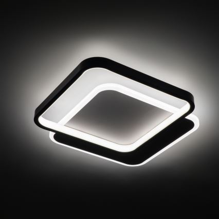 Brilagi - dimmbare LED-Deckenleuchte FLARE LED/43W/230V 3000-6000K 39,5x45 cm weiß/schwarz + Fernbedienung