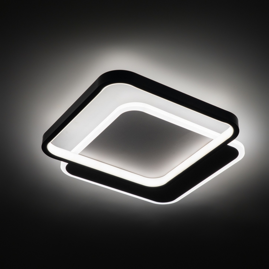 Brilagi - dimmbare LED-Deckenleuchte FLARE LED/43W/230V 3000-6000K 39,5x45 cm weiß/schwarz + Fernbedienung