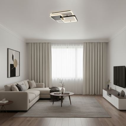 Brilagi - dimmbare LED-Deckenleuchte FLARE LED/64W/230V 45x45 cm 3000/4000/6000K + Fernbedienung