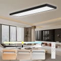 Brilagi - Dimmbare LED-Deckenleuchte für Badezimmer FRAME SMART LED/50W/230V 30x120 cm 3000-6000K IP44 schwarz + Fernbedienung