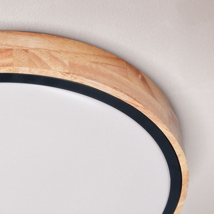 Brilagi - dimmbare LED-Deckenleuchte GLORIA LED/48W/230V 3000-6500K Eiche Ø 40 cm + Fernbedienung