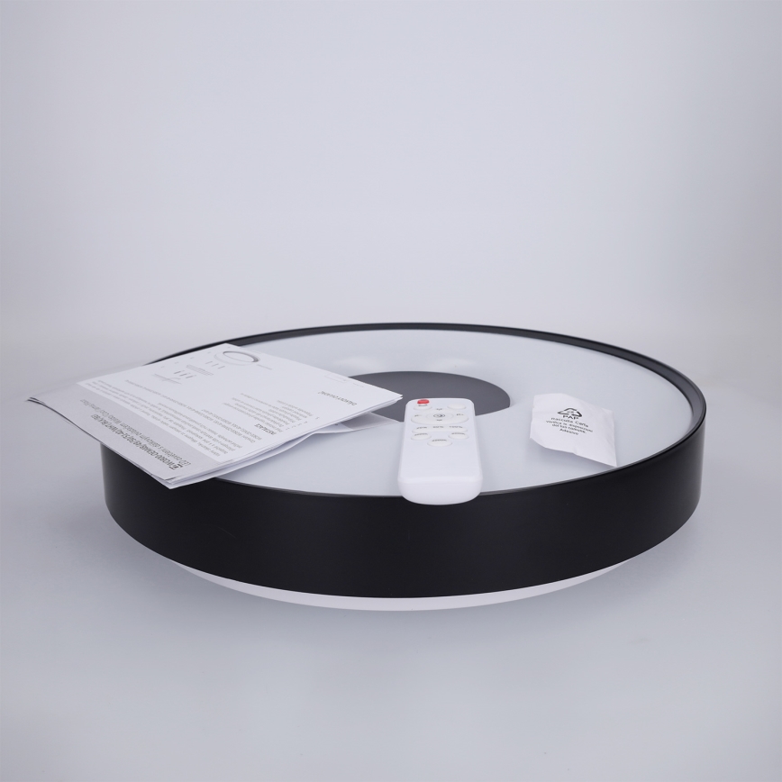 Brilagi - dimmbares LED-Deckenlicht JAMIS LED/48W/230V 3000-6500K Ø 39 cm schwarz + Fernbedienung