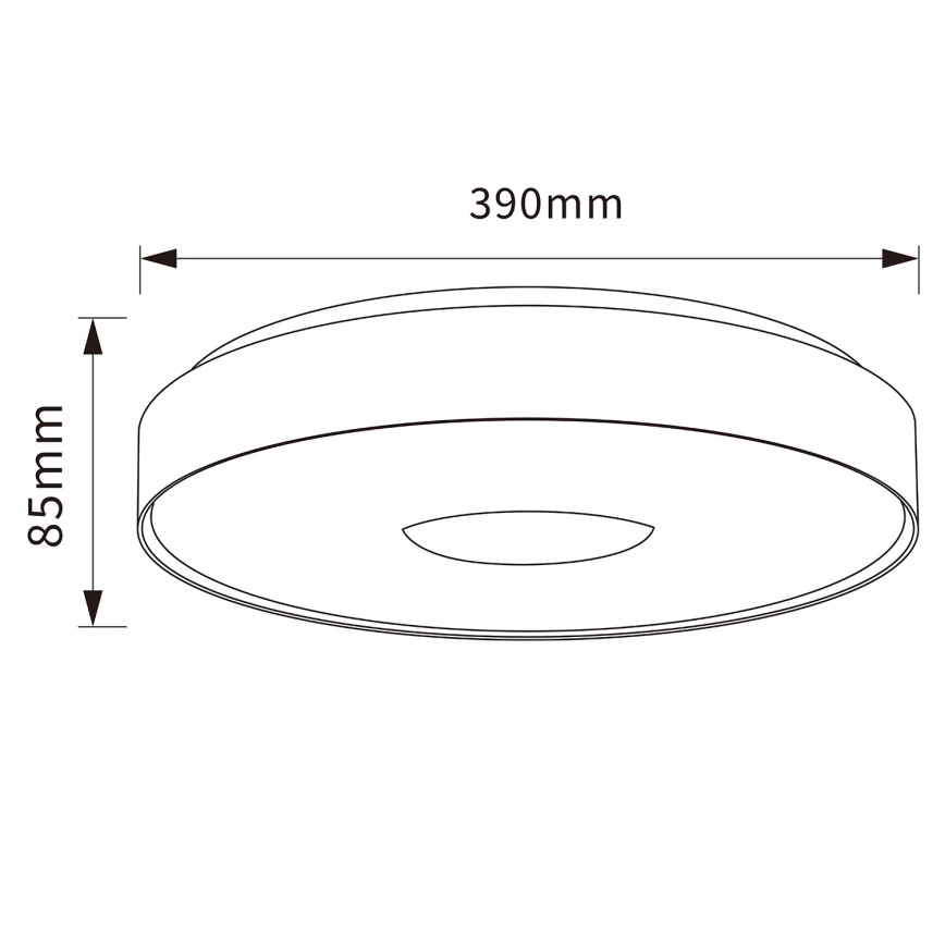 Brilagi - dimmbares LED-Deckenlicht JAMIS LED/48W/230V 3000-6500K Ø 39 cm schwarz + Fernbedienung