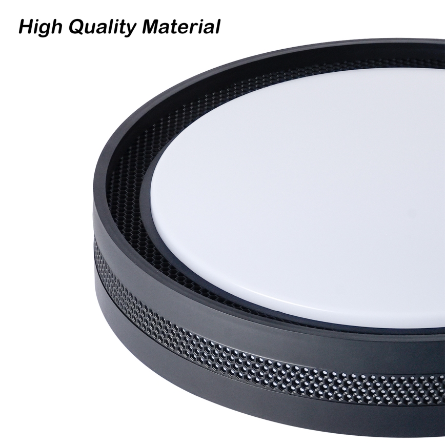 Brilagi - LED-dimmbare Deckenleuchte KREON LED/54W/230V 3000-6000K schwarz Ø 38 cm + Fernbedienung