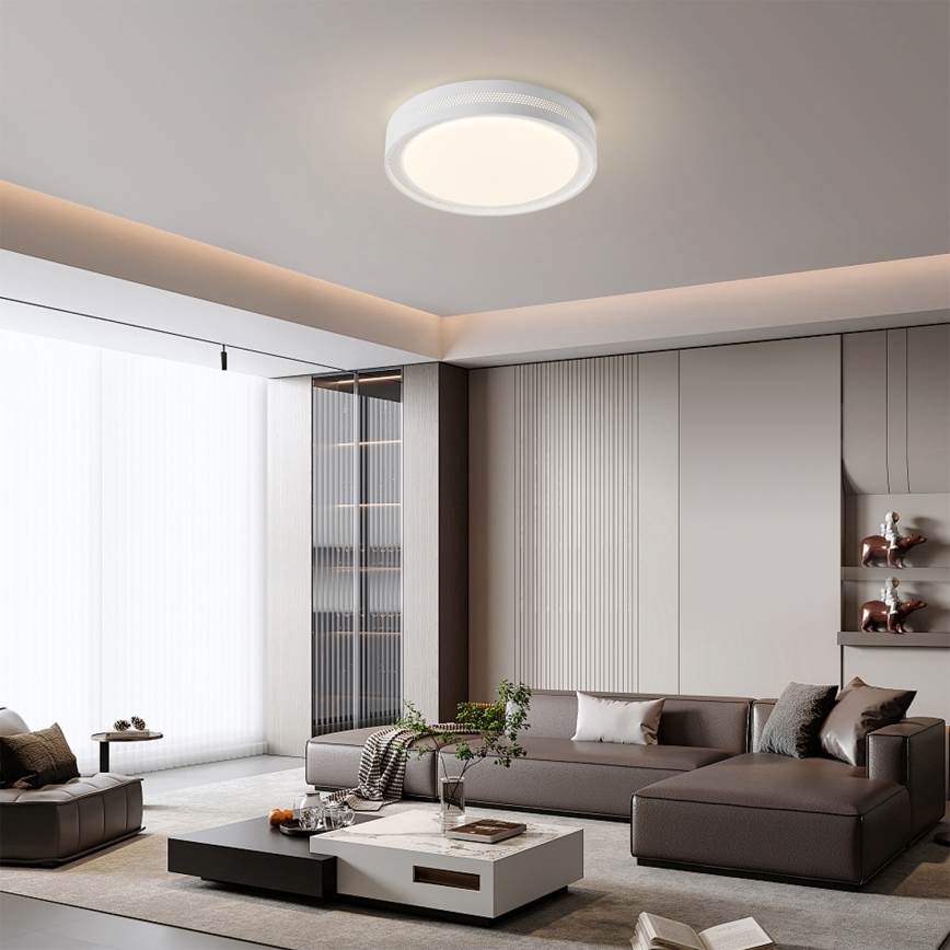 Brilagi - Dimmbare Deckenleuchte KREON LED/54W/230V 3000-6000K schwarz Ø 38 cm + Fernbedienung