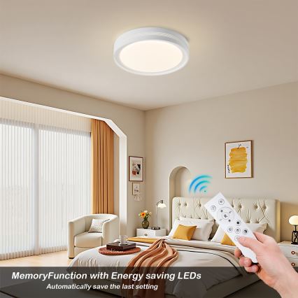 Brilagi - Dimmbare Deckenleuchte KREON LED/54W/230V 3000-6000K schwarz Ø 38 cm + Fernbedienung
