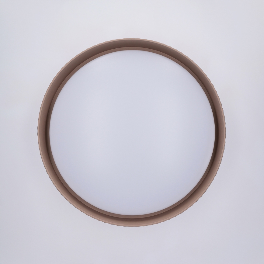Brilagi - Dimmbare LED-Deckenleuchte LUCIA, 48 W, 230 V, 3000-6500 K, Ø 41 cm, Braun, inkl. Fernbedienung