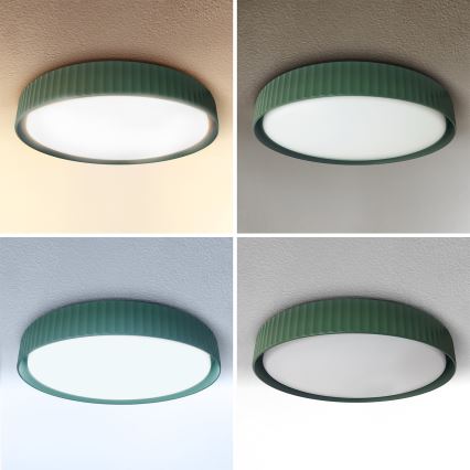Brilagi - Dimmbare LED-Deckenleuchte LUCIA LED/48W/230V 3000-6500K Ø 41 cm grün + Fernbedienung