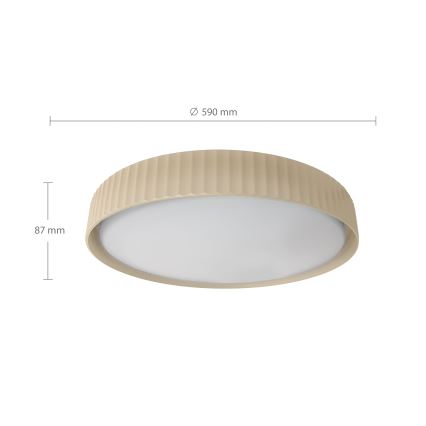 Brilagi - dimmbare LED-Deckenleuchte LUCIA LED/60W/230V 3000-6500K Ø 59 cm beige + Fernbedienung