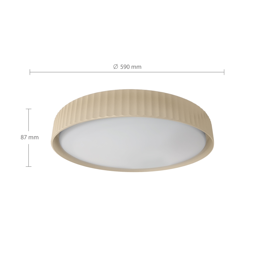 Brilagi - dimmbare LED-Deckenleuchte LUCIA LED/60W/230V 3000-6500K Ø 59 cm beige + Fernbedienung