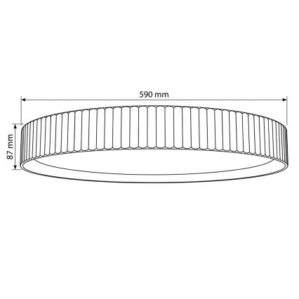 Brilagi - LED-dimmbare Deckenleuchte LUCIA LED/60W/230V 3000-6500K Ø 59 cm weiß + Fernbedienung