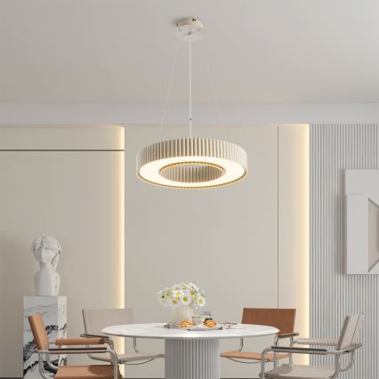 Brilagi - Dimmbarer LED-Pendelleuchter LUMIX an Kabel LED/48W/230V 3000-6000K Beige Ø 50 cm + Fernbedienung