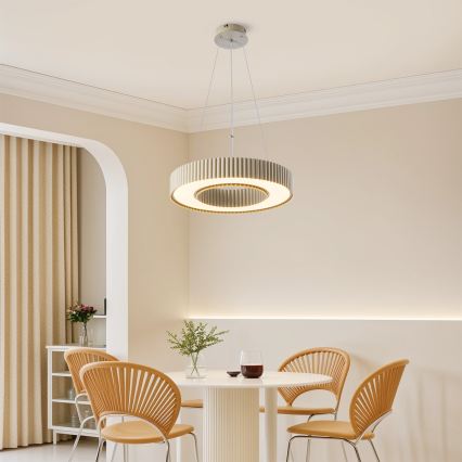 Brilagi - Dimmbarer LED-Pendelleuchter LUMIX an Kabel LED/48W/230V 3000-6000K Beige Ø 50 cm + Fernbedienung