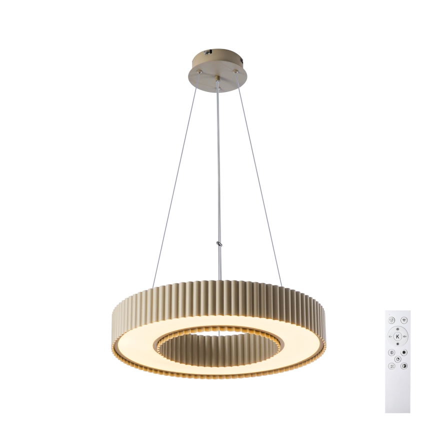 Brilagi - Dimmbarer LED-Pendelleuchter LUMIX an Kabel LED/48W/230V 3000-6000K Beige Ø 50 cm + Fernbedienung