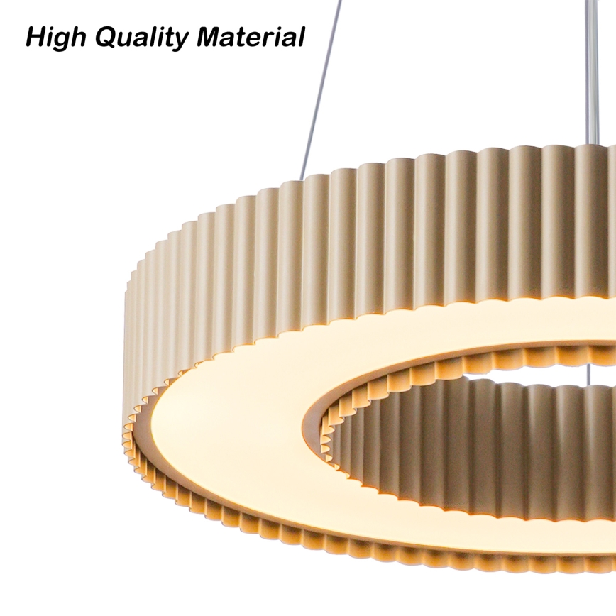 Brilagi - Dimmbarer LED-Pendelleuchter LUMIX an Kabel LED/48W/230V 3000-6000K Beige Ø 50 cm + Fernbedienung