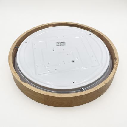 Brilagi - LED-dimmbare Deckenleuchte MANAROLA SMART LED/24W/230V 3000-6000K Wi-Fi Tuya Beacon Durchmesser 41 cm Eiche + Fernbedienung