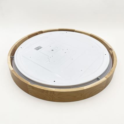 Brilagi - dimmbare LED-Deckenleuchte MANAROLA SMART LED/36W/230V 3000–6000K Wi-Fi Tuya Beacon Ø 51 cm Eiche + Fernbedienung