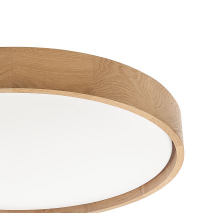 Brilagi - dimmbare LED-Deckenleuchte MANAROLA SMART LED/36W/230V 3000–6000K Wi-Fi Tuya Beacon Ø 51 cm Eiche + Fernbedienung