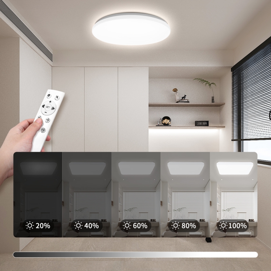 Brilagi - dimmbare LED-Deckenleuchte MILKY WAY LED/36W/230V 3000-6500K Ø 48 cm + Fernbedienung