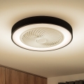 Brilagi - Dimmbare LED-Deckenleuchte mit Ventilator LED/30W/230V 3000-6500K schwarz + Fernbedienung