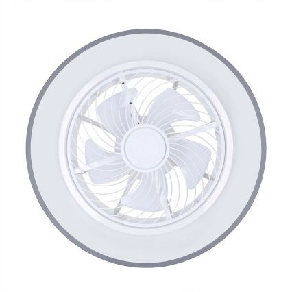 Brilagi - LED-dimmbare Deckenleuchte mit Ventilator LED/38W/230V 3000-6500K 3000-6500K Ø 50 cm grau + Fernbedienung