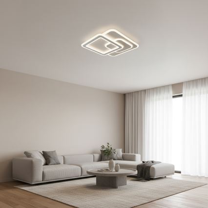Brilagi - LED-dimmbare Deckenleuchte MODERN LED/80W/230V 3000-6000K 52,5x52,5 cm + Fernbedienung