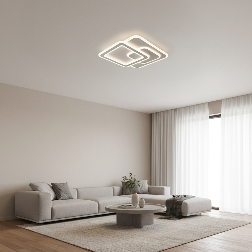 Brilagi - LED-dimmbare Deckenleuchte MODERN LED/80W/230V 3000-6000K 52,5x52,5 cm + Fernbedienung