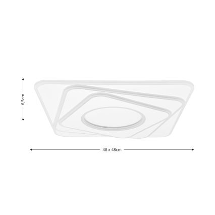 Brilagi - Dimmbare LED-Deckenleuchte MODERN LED/100W/230V 2700-6500K 48x48 cm + Fernbedienung