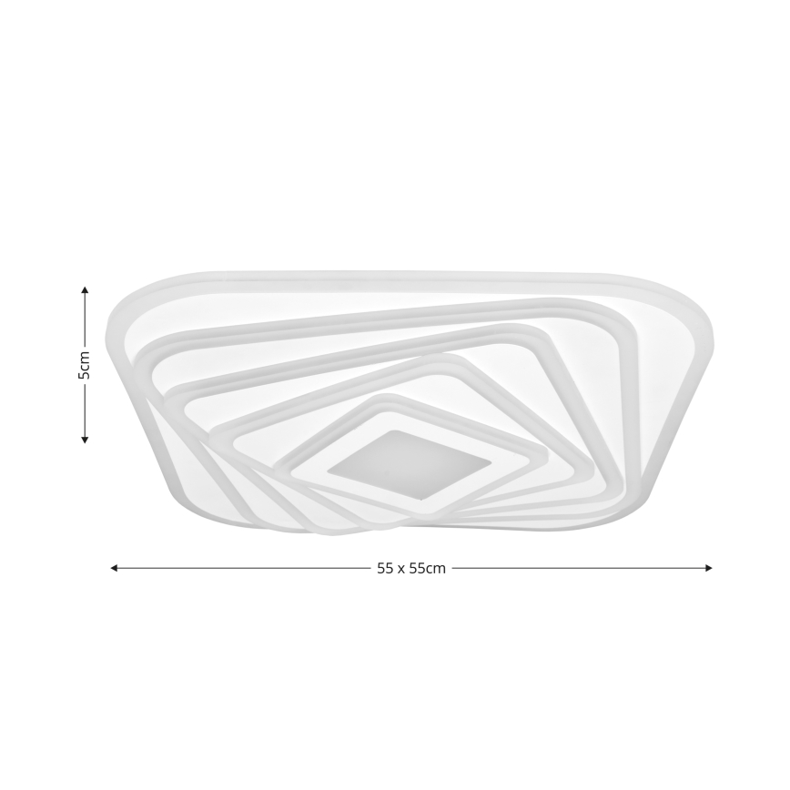 Brilagi - Dimmbare LED-Deckenleuchte MODERN LED/210W/230V 2700-6500K 55x55 cm + Fernbedienung