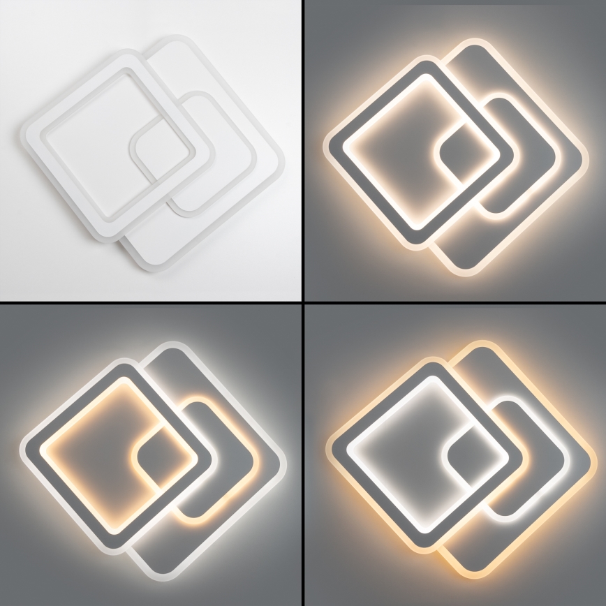 Brilagi - Dimmbare LED-Deckenleuchte MODERN LED/80W/230V 2700-6500K 52,5x52,5 cm + Fernbedienung