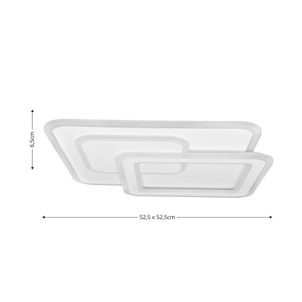 Brilagi - Dimmbare LED-Deckenleuchte MODERN LED/80W/230V 2700-6500K 52,5x52,5 cm + Fernbedienung