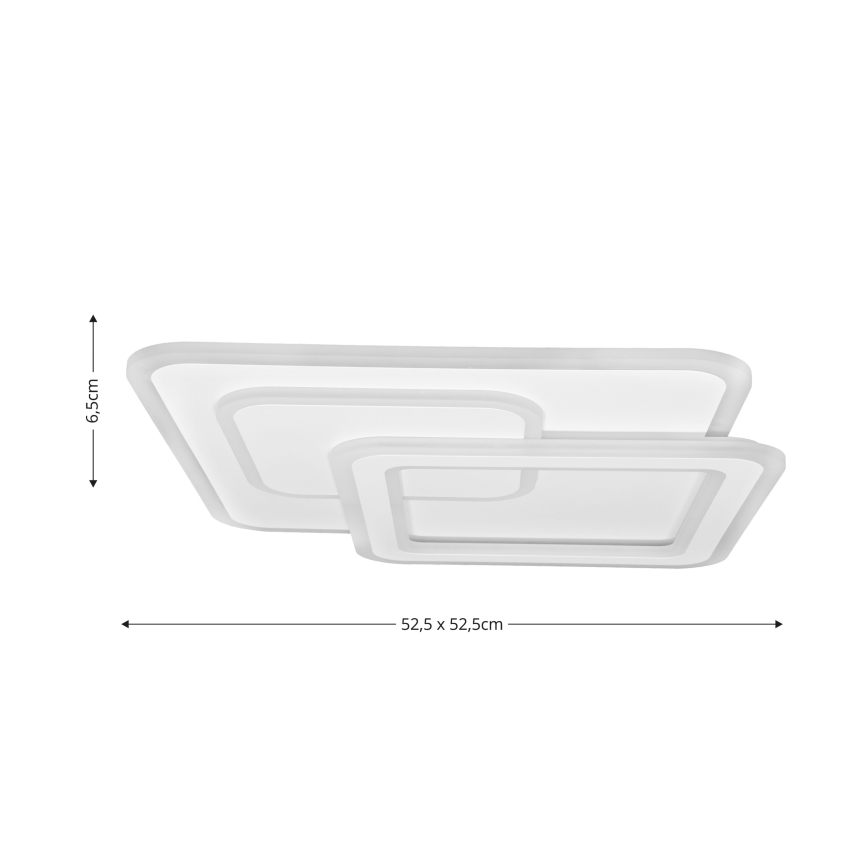 Brilagi - Dimmbare LED-Deckenleuchte MODERN LED/80W/230V 2700-6500K 52,5x52,5 cm + Fernbedienung