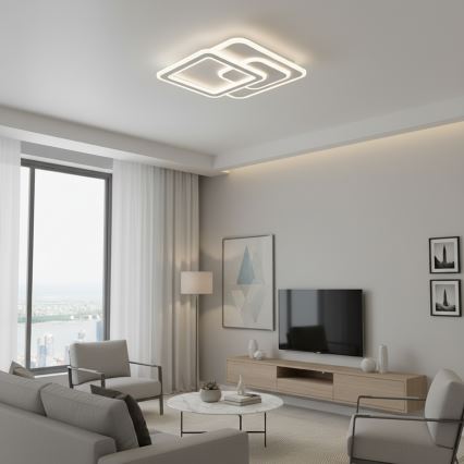 BRILAGI - Dimmbare LED-Deckenleuchte MODERN LED/80W/230V 3000-6000K 52,5x52,5 cm + Fernbedienung