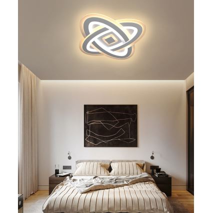 Brilagi - Dimmbare LED-Deckenleuchte MODERN LED/90W/230V 2700-6500K 48x48 cm+ Fernbedienung