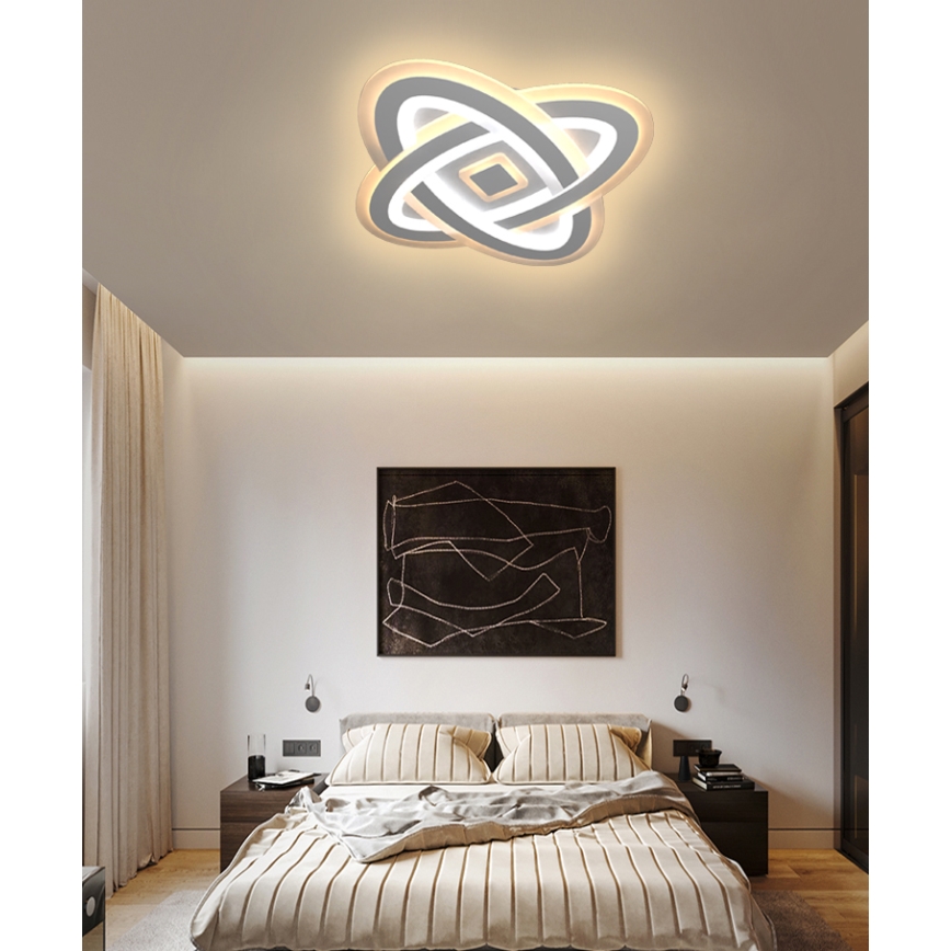 Brilagi - Dimmbare LED-Deckenleuchte MODERN LED/90W/230V 2700-6500K 48x48 cm+ Fernbedienung