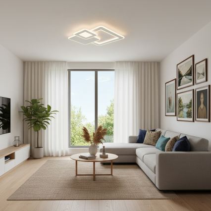 BRILAGI - dimmbare LED-Deckenleuchte MODERN LED/93W/230V 3000-6000K 48,5x48,5 cm + Fernbedienung
