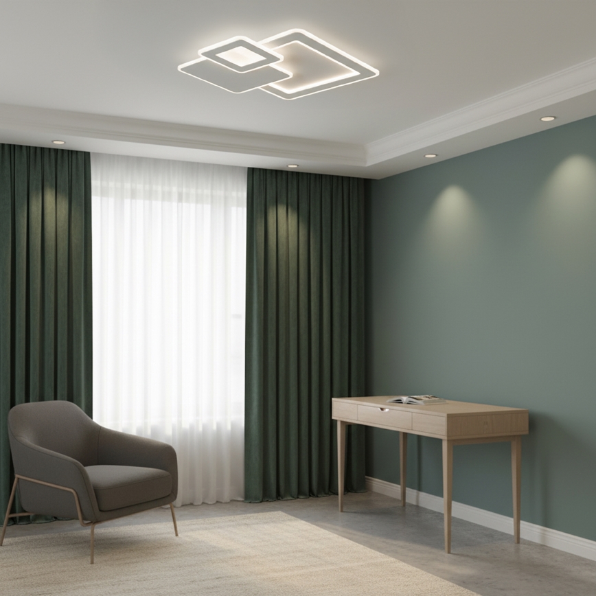 BRILAGI - dimmbare LED-Deckenleuchte MODERN LED/93W/230V 3000-6000K 48,5x48,5 cm + Fernbedienung