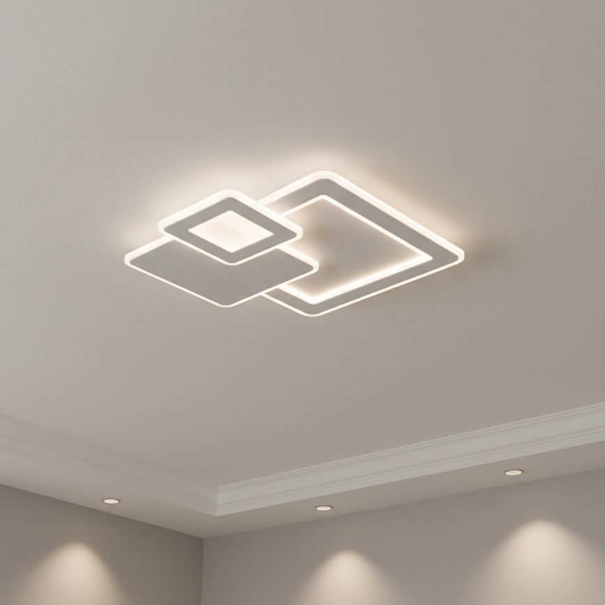BRILAGI - dimmbare LED-Deckenleuchte MODERN LED/93W/230V 3000-6000K 48,5x48,5 cm + Fernbedienung