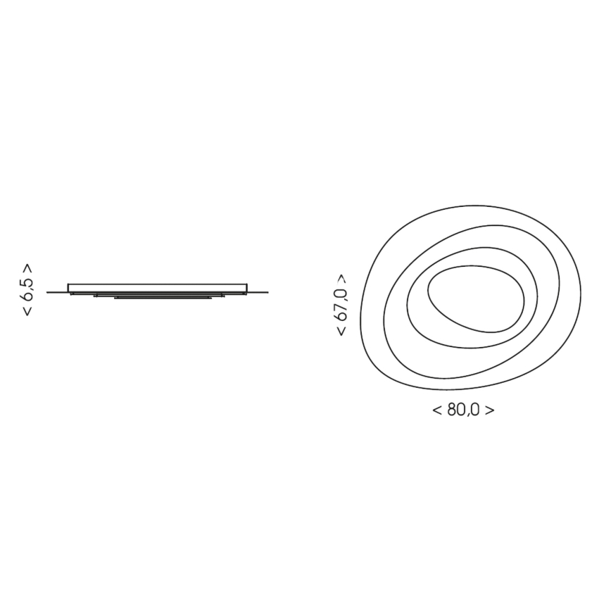 BRILAGI - LED dimmbare Deckenleuchte MODERN MAXI LED/87W/230V 3000-6000K 67x80 cm + Fernbedienung