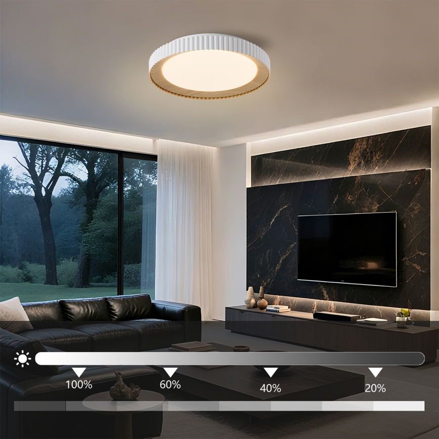 Brilagi - dimmbare LED-Deckenleuchte NEXO LED/48W/230V 3000-6000K weiß Ø 43 cm + Fernbedienung