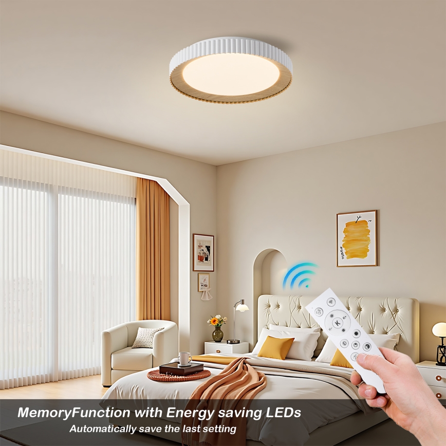 Brilagi - dimmbare LED-Deckenleuchte NEXO LED/48W/230V 3000-6000K weiß Ø 43 cm + Fernbedienung