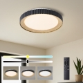 Brilagi - dimmbare LED-Deckenleuchte NEXO LED/48W/230V 3000-6000K schwarz Ø 43 cm + Fernbedienung