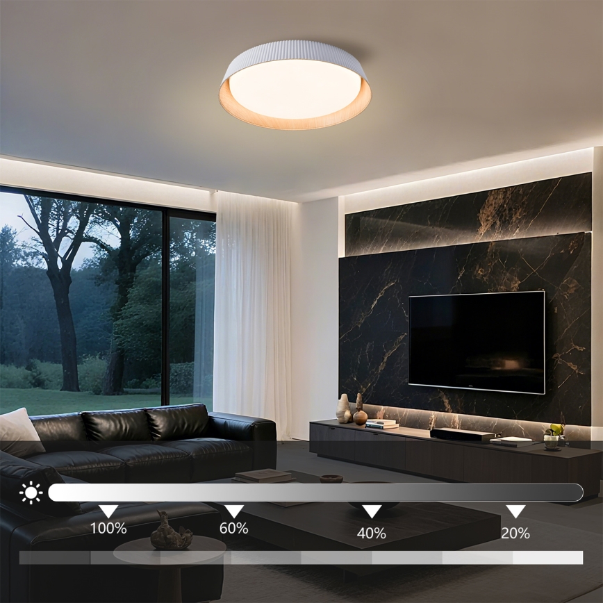 Brilagi - ORINO LED-Deckenleuchte, dimmbar, 54W/230V, 3000-6000K, weiß, Ø 43 cm + Fernbedienung