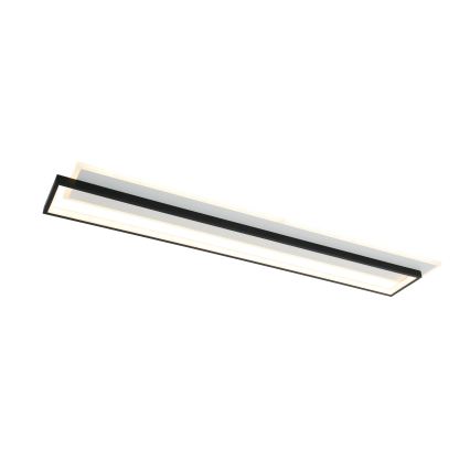 Brilagi - LED dimmbare Deckenleuchte OUTLINE LED/90W/230V 3000-6000K 18x100 cm weiß/schwarz + Fernbedienung