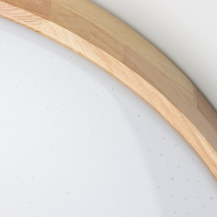 Brilagi - LED-dimmbare Deckenleuchte PINE LED/60W/230V Holz Ø 52 cm 3000-6500K + Fernbedienung