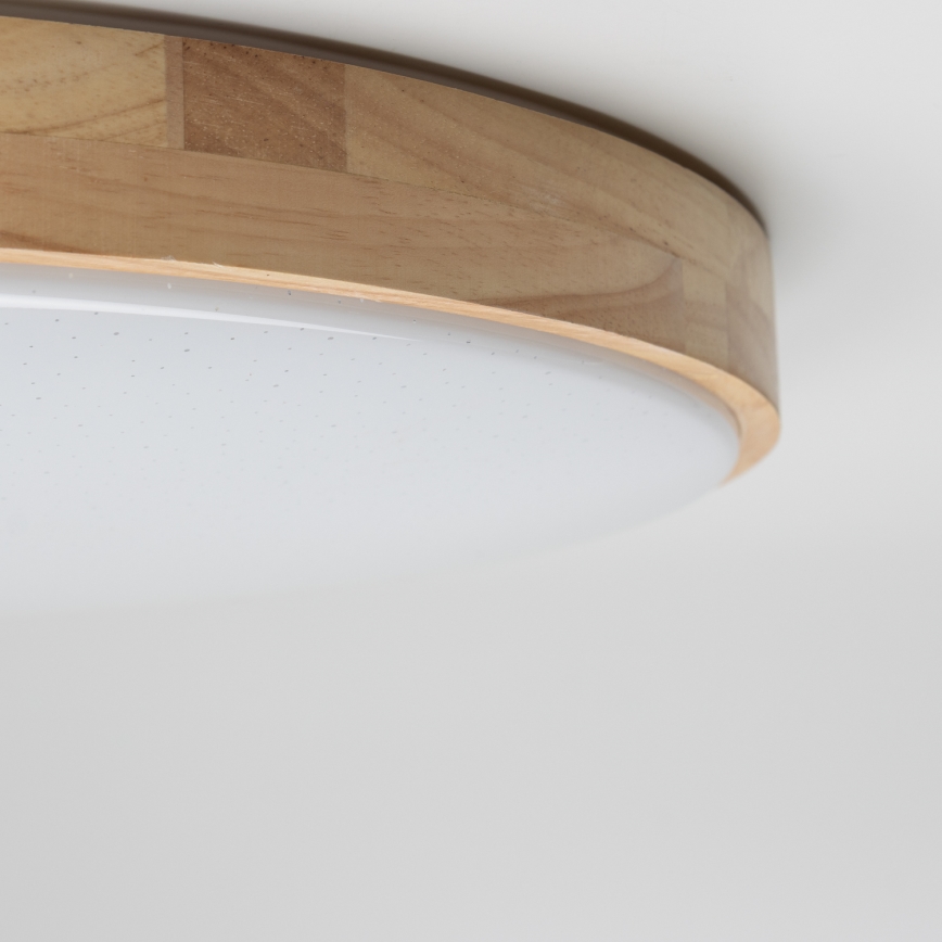 Brilagi - LED-dimmbare Deckenleuchte PINE LED/60W/230V Holz Ø 52 cm 3000-6500K + Fernbedienung