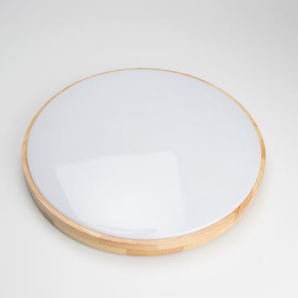 Brilagi - LED-dimmbare Deckenleuchte PINE LED/60W/230V Holz Ø 52 cm 3000-6500K + Fernbedienung