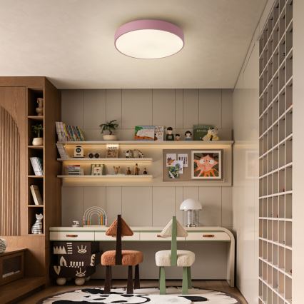 Brilagi - Dimmbare LED-Deckenleuchte POOL LED/36W/230V 3000-6000K Ø 30 cm rosa + Fernbedienung